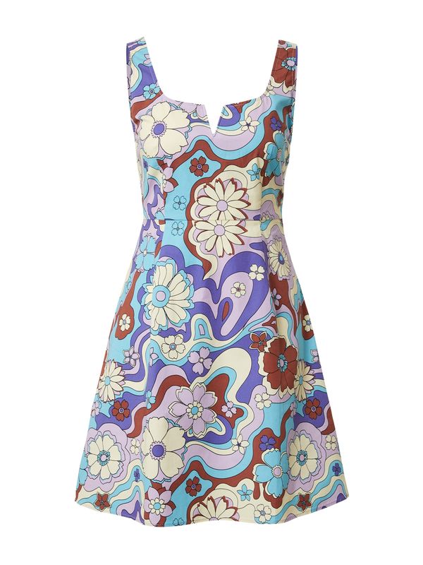 Katy Perry exclusive for ABOUT YOU Katy Perry exclusive for ABOUT YOU Haljina 'Maggie'  boja slonovače / cijan plava / smeđa / lila