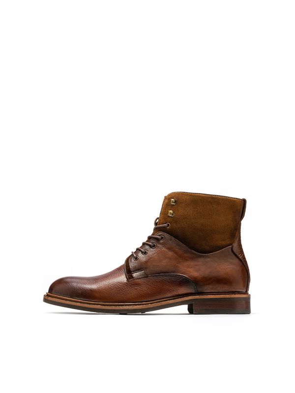 Kazar Kazar Čizme na vezanje  kestenjasto smeđa / oker