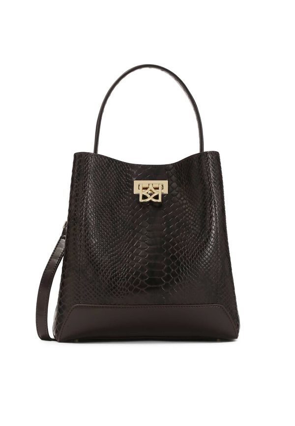 Kazar Kazar Ručna torbica  tamno smeđa / zlatna