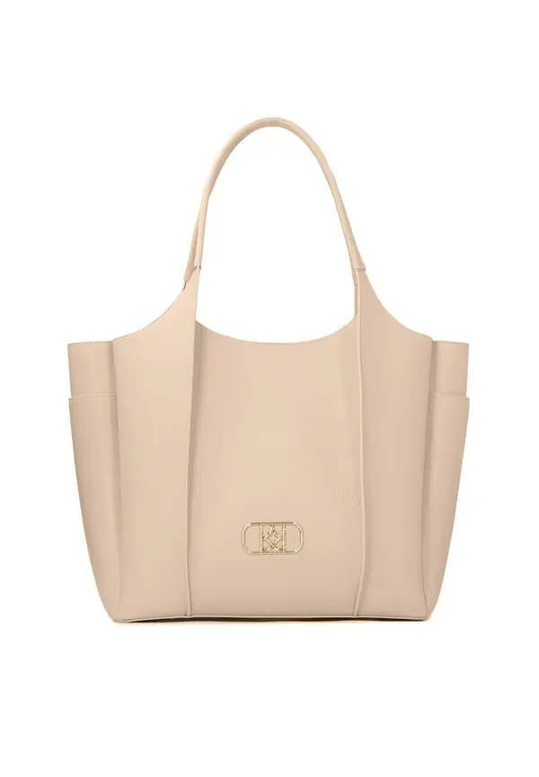 Kazar Kazar Shopper torba  bež / zlatna