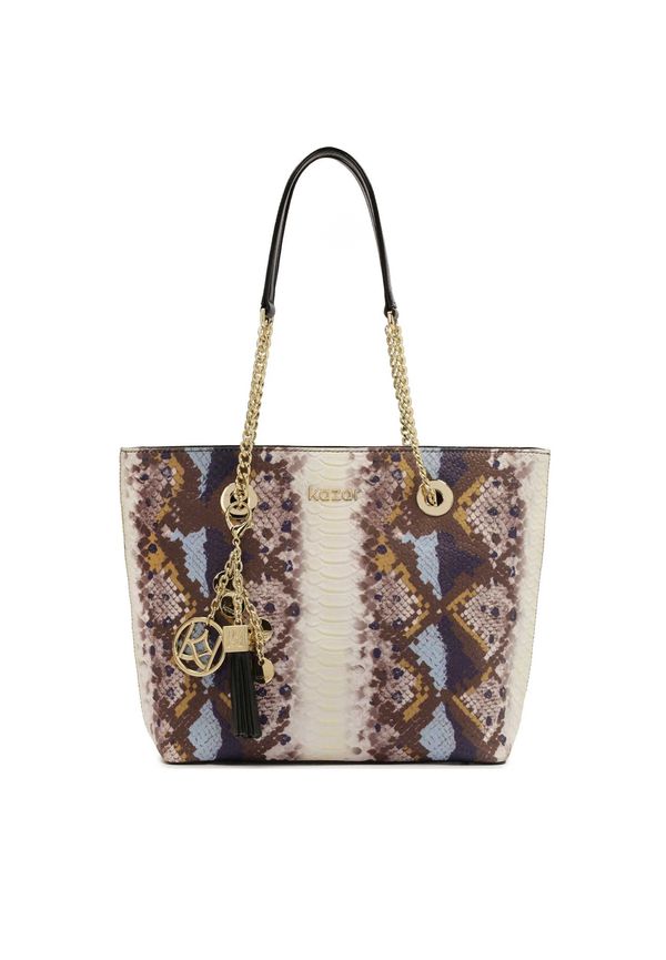 Kazar Kazar Torba za na rame  ecru/prljavo bijela / svijetloplava / smeđa / zlatna