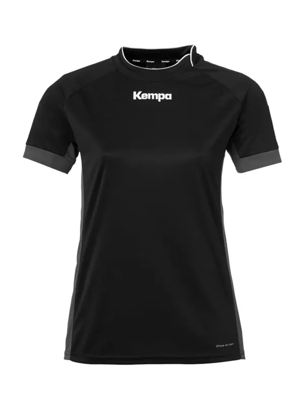 KEMPA KEMPA Tehnička sportska majica 'Prime'  tamo siva / crna / bijela