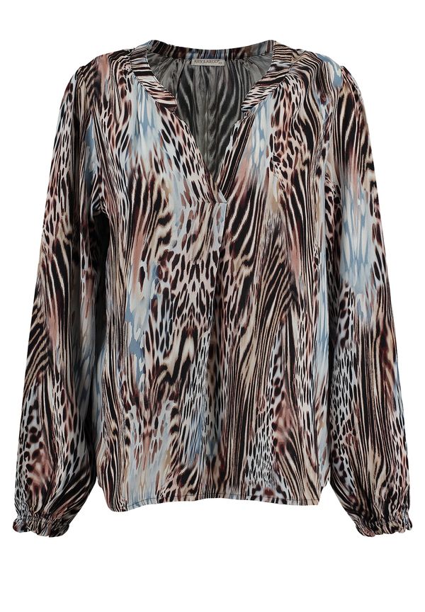 Key Largo Key Largo Bluza 'Roots'  opal / svijetlosmeđa / tamno smeđa / crna