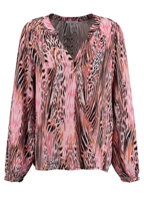 Key Largo Key Largo Bluza 'Roots'  svijetlonarančasta / roza / svijetloroza / crna