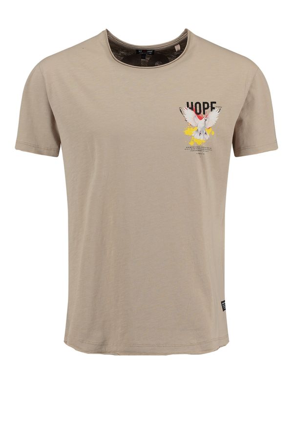 Key Largo Key Largo Majica 'Hope'  bež / žuta / crna / prljavo bijela