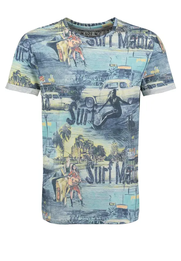 Key Largo Key Largo Majica 'KL Surf Mania'  plava
