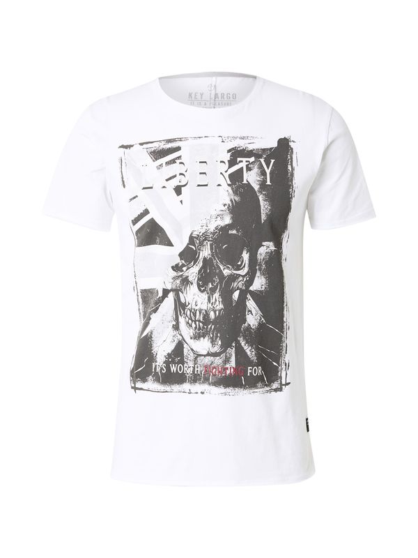 Key Largo Key Largo Majica 'Liberty'  siva / taupe siva / crna / bijela
