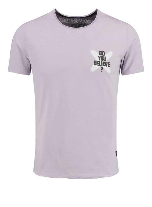 Key Largo Key Largo Majica 'MT BELIEVE'  lavanda / crna / bijela