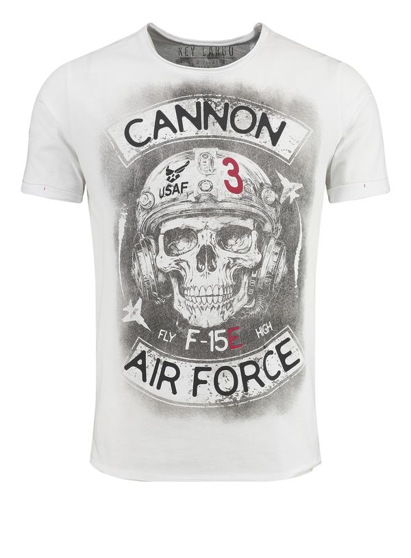 Key Largo Key Largo Majica 'MT CANNON'  patlidžan / crvena / crna / bijela