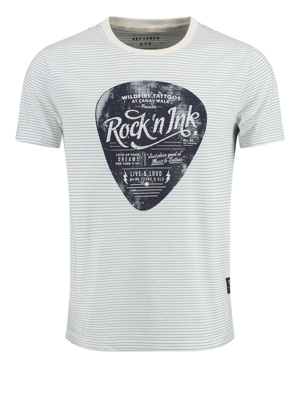 Key Largo Key Largo Majica 'MT WILDFIRE'  plava / mornarsko plava / bijela