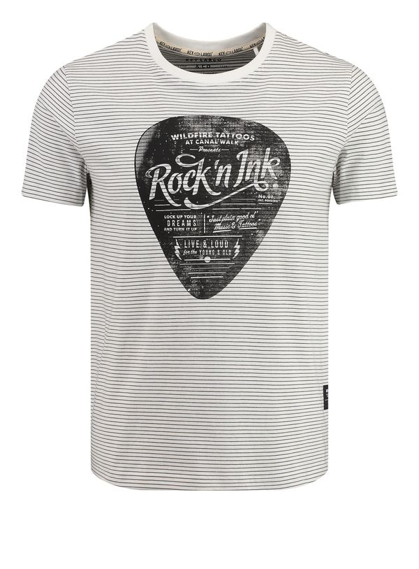 Key Largo Key Largo Majica 'MT WILDFIRE'  siva / crna / bijela