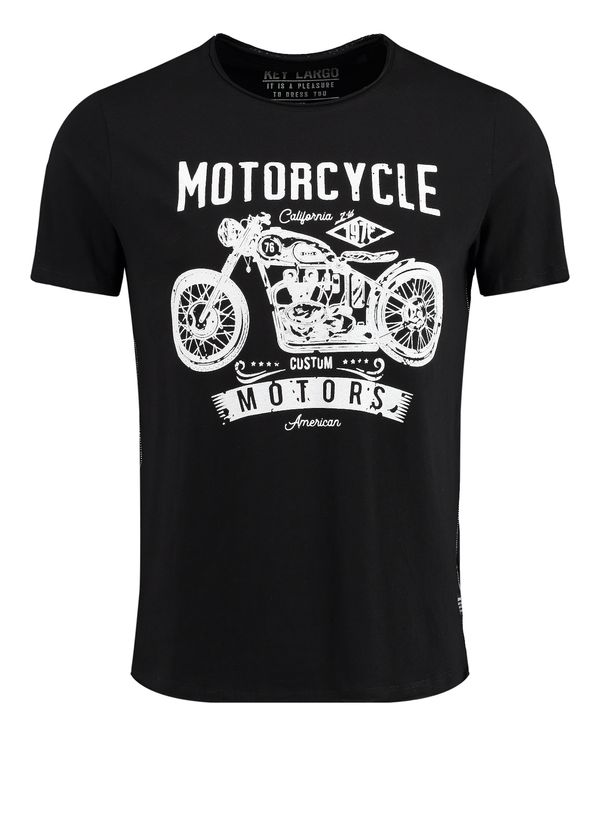 Key Largo Key Largo Majica 'OREGON TRAIL'  crna / bijela