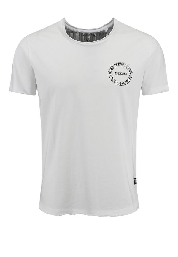 Key Largo Key Largo Majica 'Postcard'  svijetloplava / narančasto žuta / crna / bijela