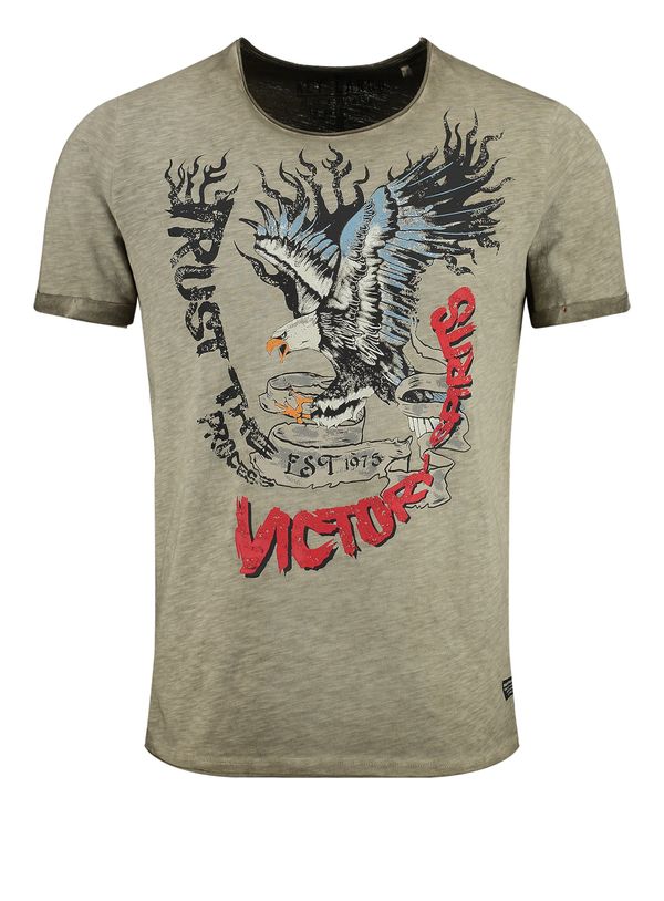 Key Largo Key Largo Majica 'PROCESS'  zelena / miks boja