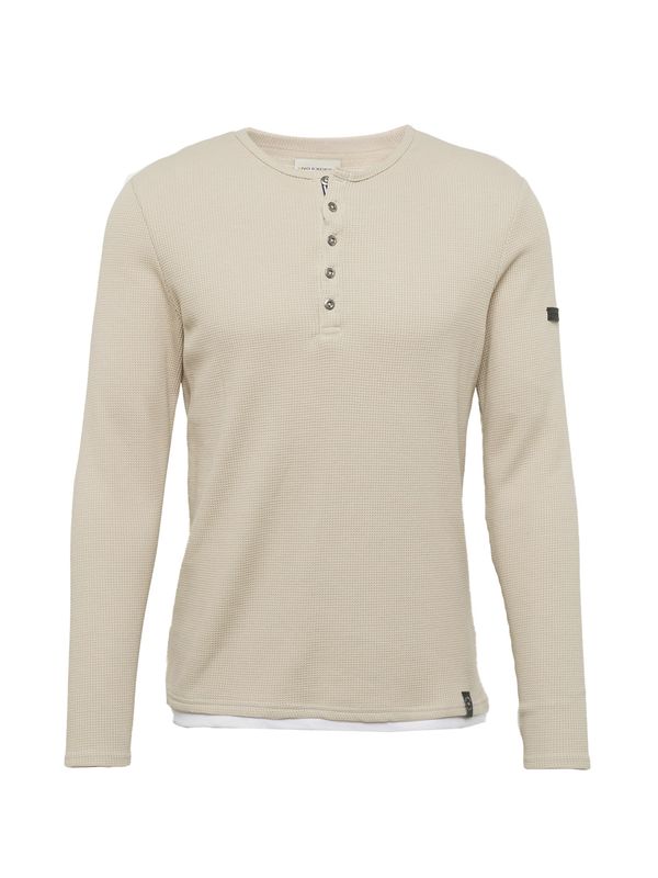 Key Largo Key Largo Majica 'SANDRO'  tamno bež / crna / bijela