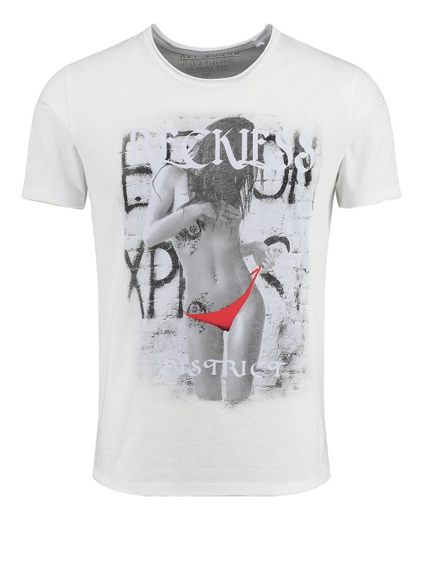 Key Largo Key Largo Majica  siva / crvena / crna / bijela