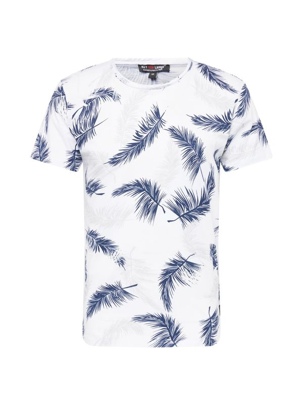 Key Largo Key Largo Majica 'SOUTH BEACH'  morsko plava / bijela