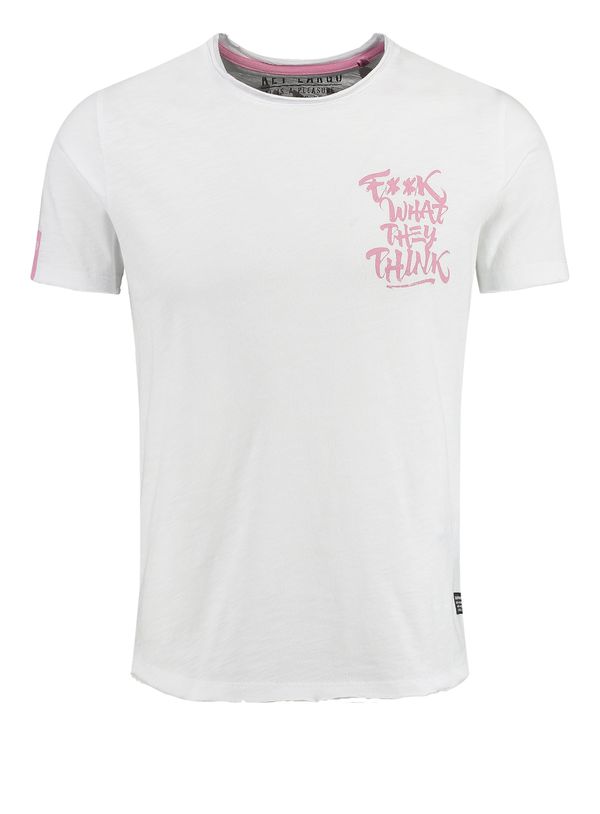 Key Largo Key Largo Majica 'WHAT'  svijetloroza / bijela