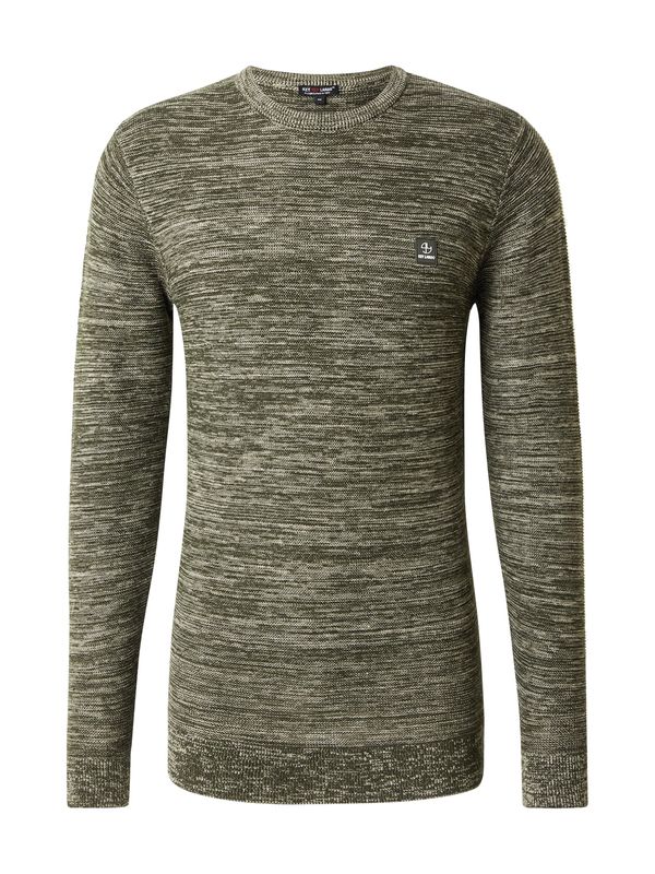 Key Largo Key Largo Pulover 'CALGARY'  maslinasta / svijetlozelena