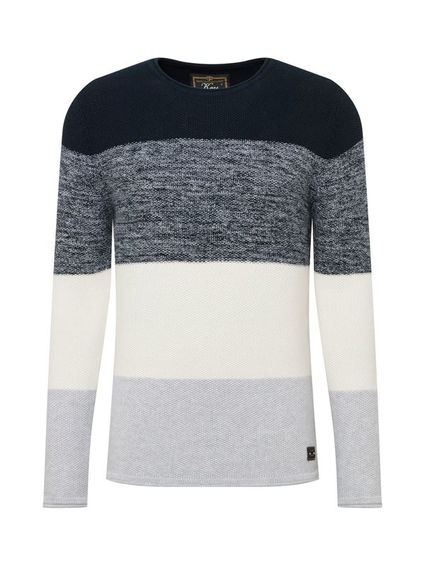 Key Largo Key Largo Pulover 'Jogi'  mornarsko plava / opal / plava melange / bijela