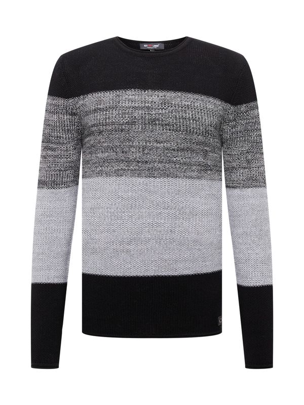 Key Largo Key Largo Pulover 'Jogi'  siva melange / crna / crna melange