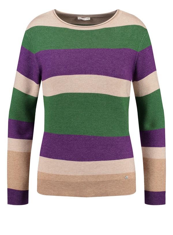 Key Largo Key Largo Pulover 'WKN CLEAR'  bež / zelena / ljubičasta