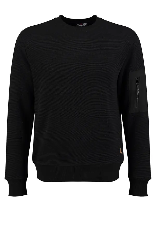 Key Largo Key Largo Sweater majica 'KLAttack'  crna