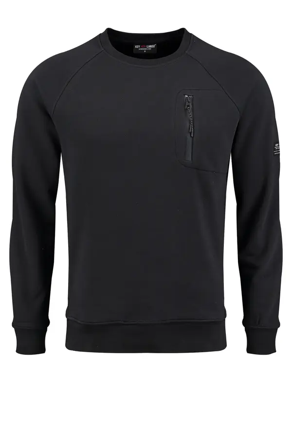 Key Largo Key Largo Sweater majica 'KLFinal'  crna