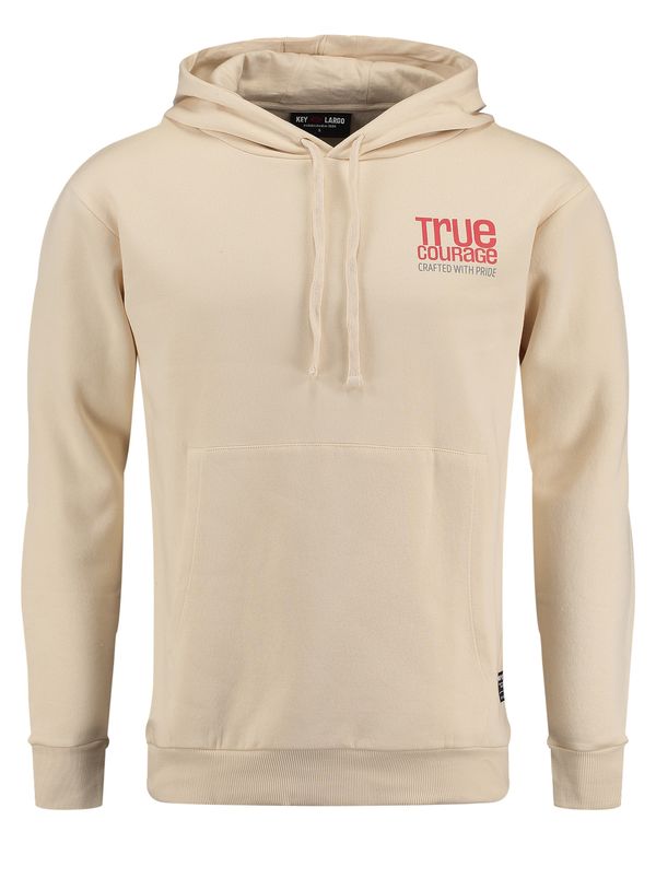 Key Largo Key Largo Sweater majica 'KLTRUE COURAGE'  bež / siva / crvena
