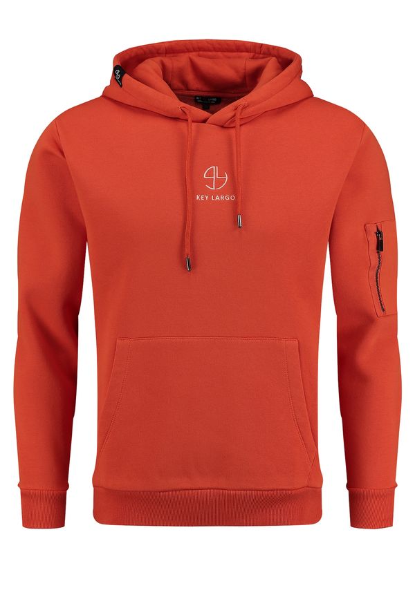 Key Largo Key Largo Sweater majica 'MEMBERSHIP'  narančasta / bijela