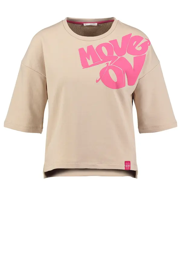 Key Largo Key Largo Sweater majica 'Move On'  bež / roza