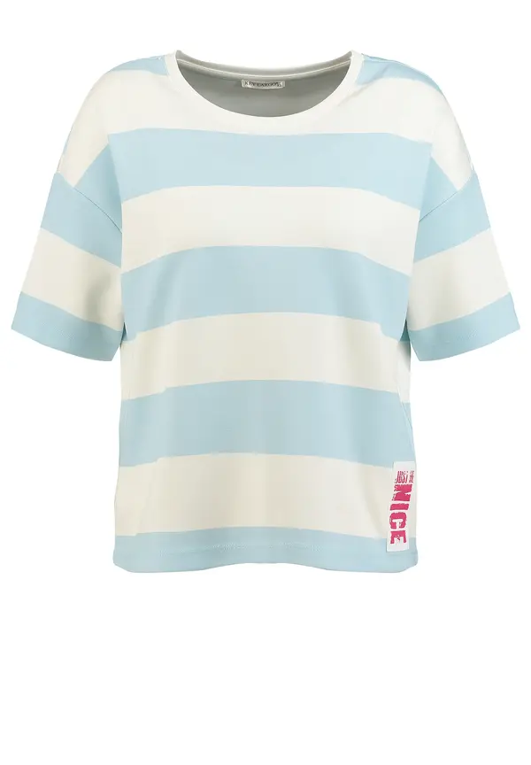 Key Largo Key Largo Sweater majica 'Newport'  pastelno plava / bijela