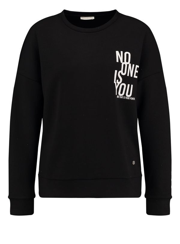 Key Largo Key Largo Sweater majica 'POWERFUL'  crna / bijela