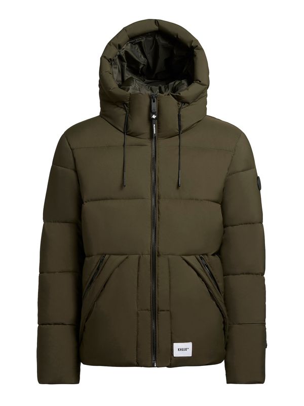 khujo khujo Zimska jakna ' BELA MATT '  tamno zelena
