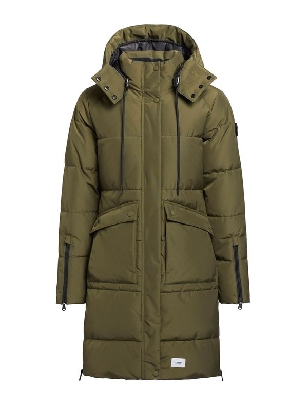 khujo khujo Zimski kaput 'Sylla'  maslinasta / crna / bijela