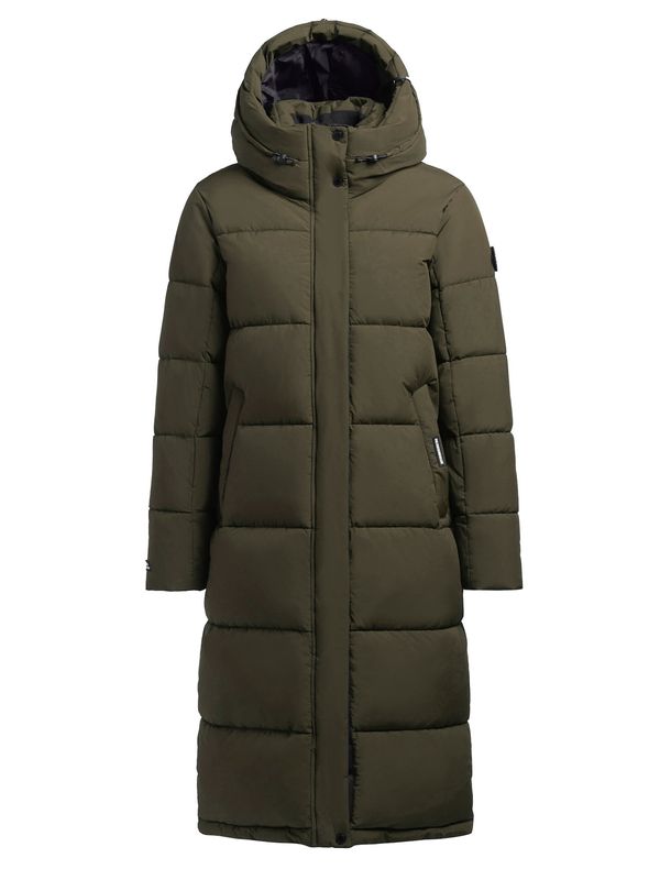 khujo khujo Zimski kaput ' TIONE '  tamno zelena / crna / bijela