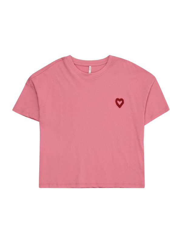 KIDS ONLY KIDS ONLY Majica 'KOGANNA'  ružičasta / tamno crvena