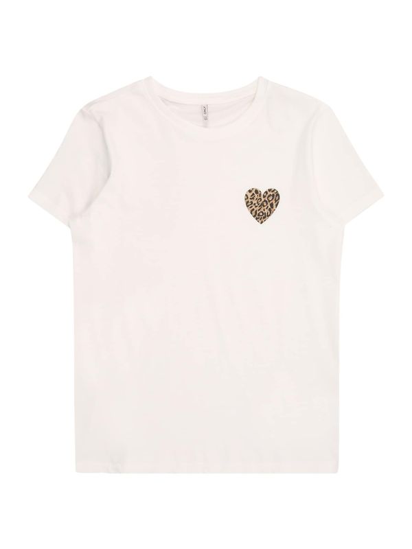 KIDS ONLY KIDS ONLY Majica 'KOGLANY-NINA'  bež / boja devine dlake (camel) / crna / bijela