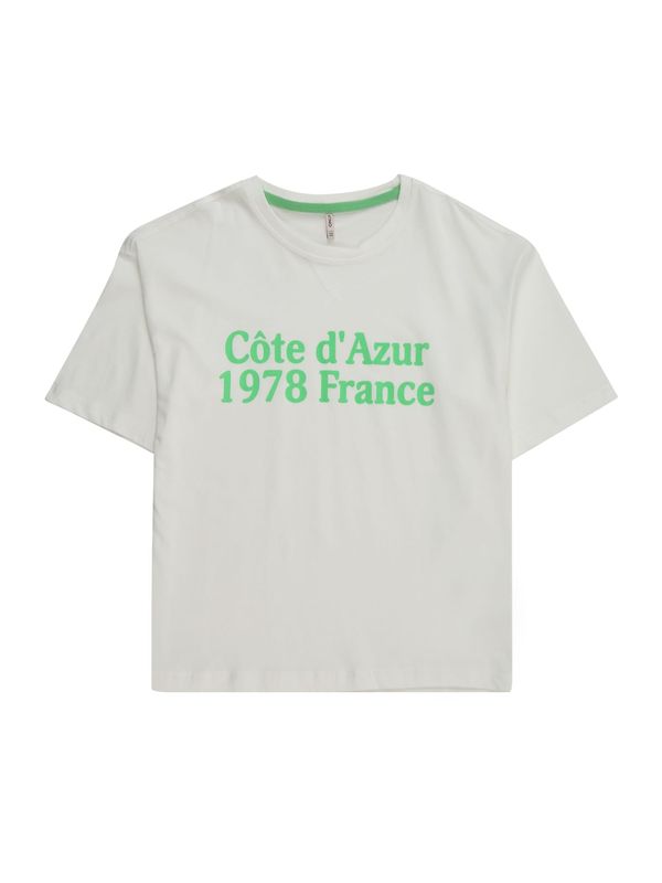 KIDS ONLY KIDS ONLY Majica 'SINNA'  zelena / bijela