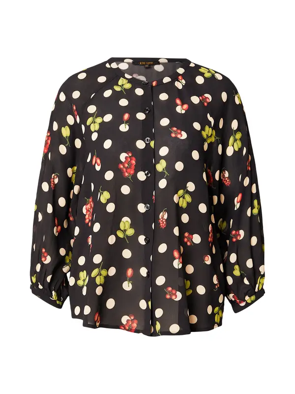 King Louie King Louie Bluza 'Cybil Briny'  bež / zelena / crvena / crna