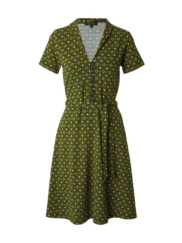 King Louie King Louie Haljina 'Emmy Rio'  narančasto žuta / kivi zelena / crna / bijela