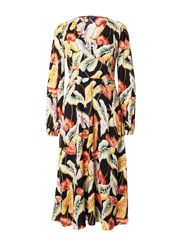 King Louie King Louie Haljina 'Lelia'  zelena / svijetlonarančasta / crvena / crna