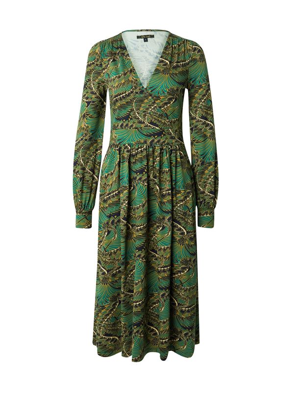 King Louie King Louie Haljina 'Loretta'  smeđa / jabuka / kraljevski zelena