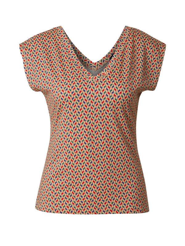 King Louie King Louie Majica 'Cocolupa'  bež / kobalt plava / smaragdno zelena / svijetlo crvena