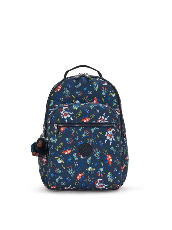 KIPLING KIPLING Ruksak 'Seoul Lap'  mornarsko plava / kraljevsko plava / tamo žuta / svijetlosiva