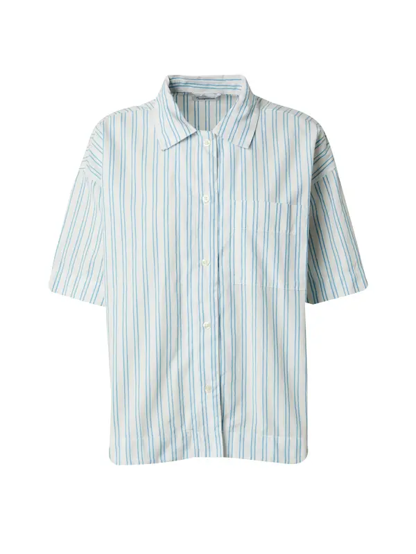 KnowledgeCotton Apparel KnowledgeCotton Apparel Bluza  azur / bijela