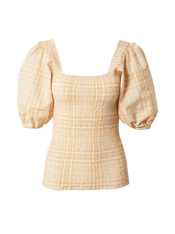 KnowledgeCotton Apparel KnowledgeCotton Apparel Bluza  svijetlobež / žuta / bijela