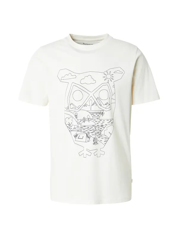KnowledgeCotton Apparel KnowledgeCotton Apparel Majica  crna / bijela