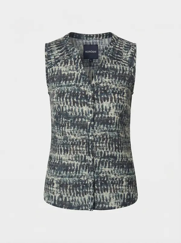KOROSHI KOROSHI Bluza  cijan plava / pastelno zelena / crna