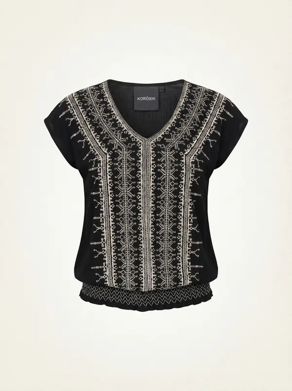 KOROSHI KOROSHI Bluza  crna / bijela